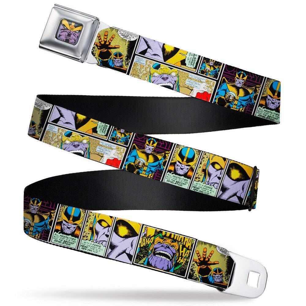 4340 Standard Seatbelt Belt Thanos, Multicolor, 1.5" Wide-24-38 Inches in